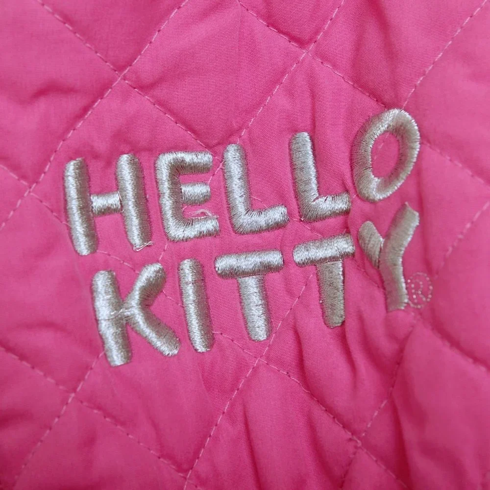 Hello Kitty by Sanrio Girls Quilted Fur Hooded Jacket‎